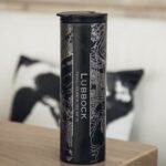 Lubbock - Texas Map Tumbler in Matte Black