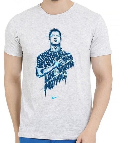 Nothing Without Football Half Sleeves Melange T-shirt