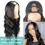 U Part Wig Body Wave Human Hair Wigs For Black Women Brazilian Remy Ha - Image 7
