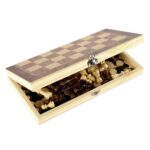 Foldable Wooden Chess Set Board Game - Image 4