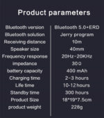 Dragon Wireless Bluetooth 5.0 Gaming Headset with TF card slot - Image 12