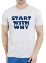 Start With Why Half Sleeves Melange T-shirt - Image 2