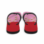 Pink and Red Bee Flip-Flops Adult and Child Flip Flop - Image 2