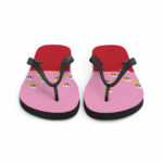 Pink and Red Bee Flip-Flops Adult and Child Flip Flop - Image 3