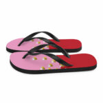 Pink and Red Bee Flip-Flops Adult and Child Flip Flop - Image 4