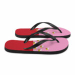Pink and Red Bee Flip-Flops Adult and Child Flip Flop - Image 5