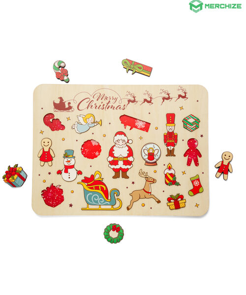 Wooden Puzzle Board - 16x12_Knob